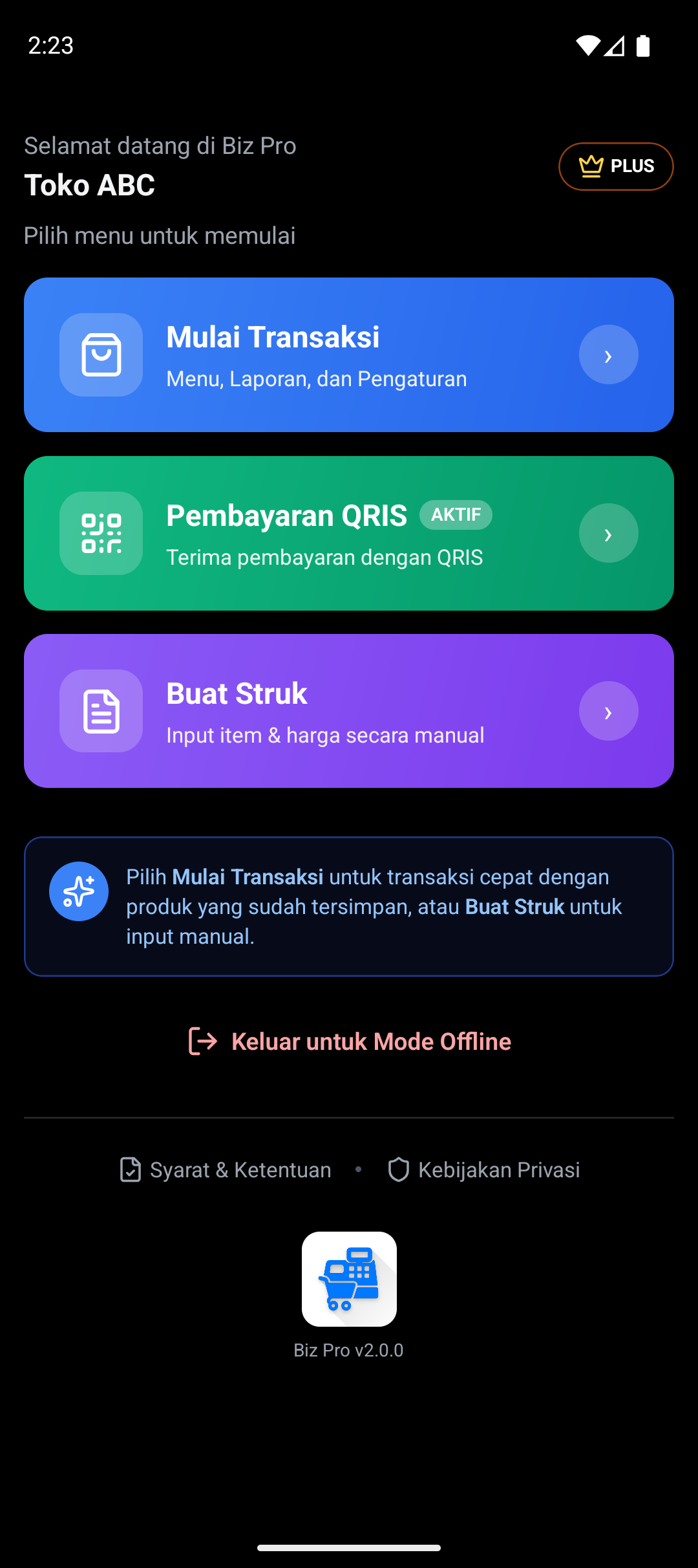 Biz Pro App Screenshot